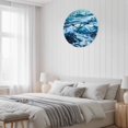 thumbnail image 5 of Wall Clock 14 inch Blue Ocean White Wave Stripes Battery Operated Clocks Silent Non-Ticking Wallclock Oil Painting Round Decorative Wall Clocks for Home Office School, 5 of 8