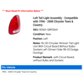 thumbnail image 2 of Left Tail Light Assembly - Compatible with 1996 - 2000 Chrysler Town & Country 1997 1998 1999, 2 of 2