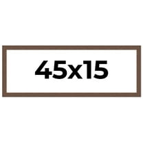 45x15 Frame Brown Farmhouse Solid Wood Picture Frame Width 1.5 Inches | Interior Frame Depth 0.5