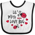 thumbnail image 3 of Inktastic Lil Miss Love Bug with Lady Bug and Hearts Girls Baby Bib, 3 of 4