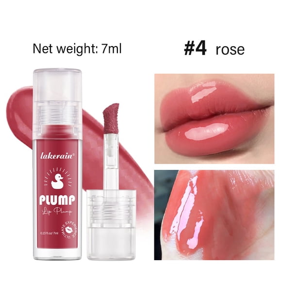 Brillo de Labios Voluminizador Picante y Caliente | Esmalte de Labios de 7ml | Brocha Semi-Plana | Cobertura Completa | Extracto de Jengibre | Brillo Duradero e Hidratante | No Grasoso | Acabado