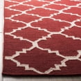 thumbnail image 3 of Safavieh Dhurries Jona Geometric Area Rug, Red/Ivory, 4' x 4' Square, 3 of 8
