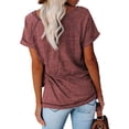 thumbnail image 7 of Mittory Summer Tops for Women Short Sleeve Crewneck Tshirts Side Split Loose Fit Tunic Shirts, 7 of 7