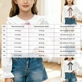 thumbnail image 4 of larppty Girls Blouse Shirts Spring Fall Long Sleeve Button-Down Top Ruffle Collar, 4 of 6