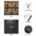 thumbnail image 2 of Farmhouse Brown Wooden Wall Clock Silent Non Ticking, Rustic Wooden Historical Barn Door Plank Square Wall Clocks Battery Operated, Decor Clock for Home Office, Living Room, Kitchen, 12 Inch, 2 of 9