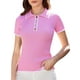 thumbnail image 1 of Suéteres de verano para mujer, polo de punto, rosa, talla L, 1 of 7