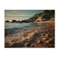 thumbnail image 3 of Designart "Rocky Beach Tides Beauty I" Nautical & Beach Print on Natural Pine Wood, 3 of 5