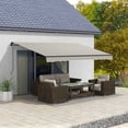 thumbnail image 2 of Outsunny Auvent Rétractable de Patio 13 Pieds x 10 Pieds Abri Pare-Soleil, Gris Pâle, 2 of 10