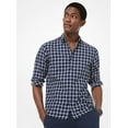 thumbnail image 2 of Michael Kors MIDNIGHT Nate Double-Faced Plaid Slim Fit Shirt, US X-Large, 2 of 4