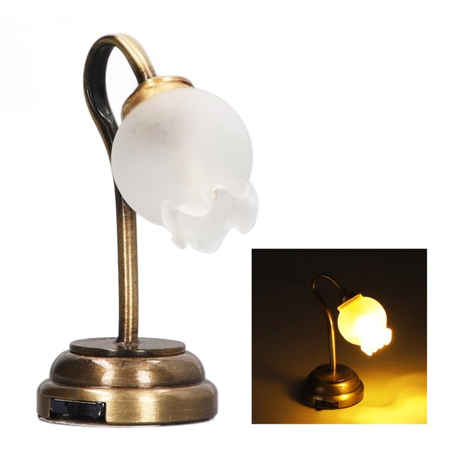 Modelo de Lámpara de Mesa de Casa Muñeca, iluminación Suave de Batería de Lámpara de Muñeca en Miniatura 1:12 PARA DORMitorio de Muñecas