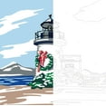 thumbnail image 6 of Plaid Christmas Lighthouse Modern Paint-by-Number Art Kit, 12 Piece, 6 of 10