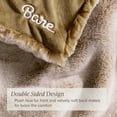 thumbnail image 3 of Bare Home Faux Fur Blanket - 47" x 60" - Ultra Soft Fleece - Throw, Variegated Caramel, 3 of 8