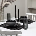thumbnail image 2 of Stone Lain Dua 16-Piece Dinnerware Set Stoneware Borosilicate Glass Service for 4 Black, 2 of 6