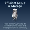 thumbnail image 3 of Foundations Sleep 'N Store Baby Play Yard, Foldable with Bassinet & Mattress, Mod Plaid Gray, 3 of 5