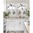 thumbnail image 4 of Teal Coastal Swag Curtains for Living Room/Bedroom Windows, Sea Turtle Nautical Beach Ocean Vintage Kitchen Curtains and Valances Set 36 Inch Length, Light Filtering Swags Valance Curtain Panels, 4 of 5