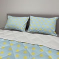 thumbnail image 2 of Yellow Bird Comforter & Sham Bedding Set, Themed Pattern Symmetric Simple Tiny Chickens, 3 pcs Duvet Set Microfiber Filling Quilt, 5 Sizes, Pale Blue Pastel Yellow, by Ambesonne, 2 of 4