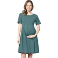 thumbnail image 1 of SURJDE Robe de Maternité Formelle pour Femme avec Plis à l'Avant et à l'Arrière, 1 of 6