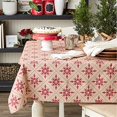 thumbnail image 2 of Design Imports CAMZ13411 Nappe Ronde Scandinave Imprimée Flocons de Neige 70 Po., 2 of 4