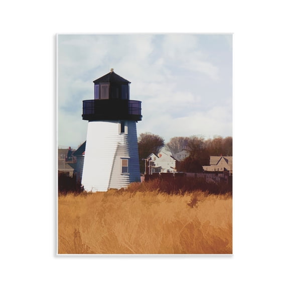 Stupell Industries Hyannis Lighthouse Landscape Landscape & Nature Painting Unframed Art Print Wall Art, 11 x 14