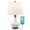 White/Brown Wood Finish, variant on JONATHAN Y Finn 23" Vintage Minimalist Iron/Ceramic LED Mini Table Lamp with USB Charging Port, Wood Finished/White