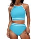 thumbnail image 1 of Traje de Baño de 2 Piezas para las Mujeres Hawaiana Estampado Tropical Cami Bra con Volantes, Juegos de Baño de Ropa de Playa para la Piscina Y el Mar, 1 of 7