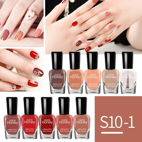 Pisexur Multicolor Gel Nail Polish Set Nail Polish Set Quick-Drying Peelable Tearable Nail Polish 5ML * 10 Bottles