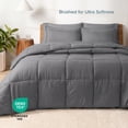 thumbnail image 2 of Bare Home 7-Piece Bed-in-a-Bag - Full, Gray with Gray Sheet Set, 2 of 9