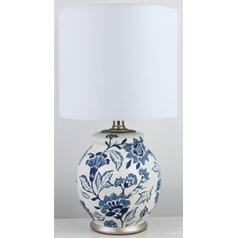 Blue & White Porcelain Hourglass Table Lamp Blue & White Porcelain Hourglass Table Lamp