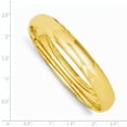 thumbnail image 2 of 14k Yellow Gold Hollow Safety bar 10mm High Polished Hinged Cuff Stackable Bangle Bracelet - Bangle Bracelet for Women, 2 of 2