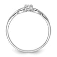 thumbnail image 2 of White Sterling Silver Ring Band Fashion Cubic Zirconia CZ Clear, 2 of 3