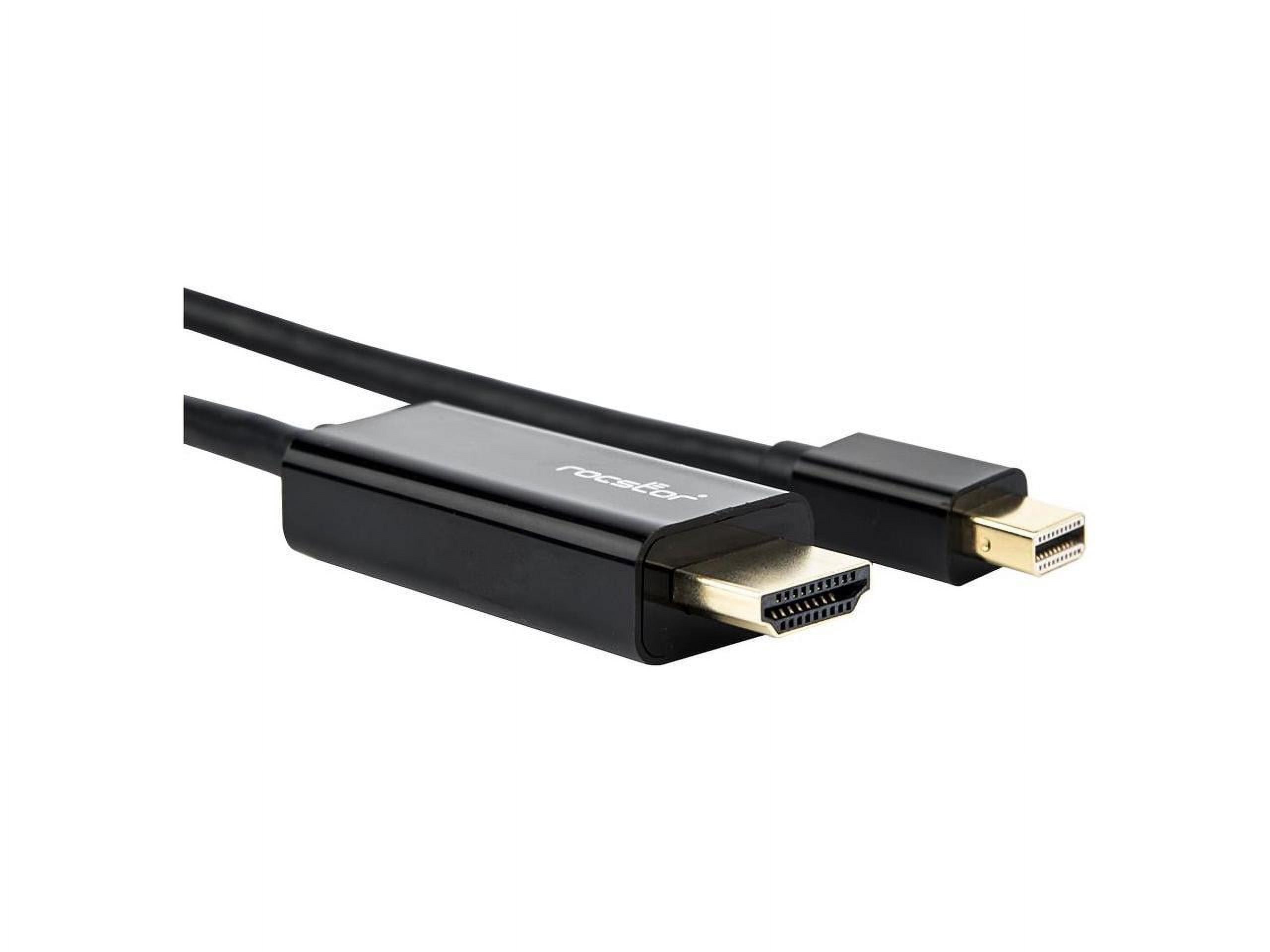 Rocstor Y10C195-B1 3Ft Mini Displayport To Hdmi M/M 4Kx2K 30Hz Cable Black
