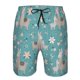 thumbnail image 3 of Fotbe Teal Mama Llama Trajes de Baño Estampados para Hombre, Shorts de Verano de Secado Rápido, Ropa de Playa, Bañadores-X-Large, 3 of 6