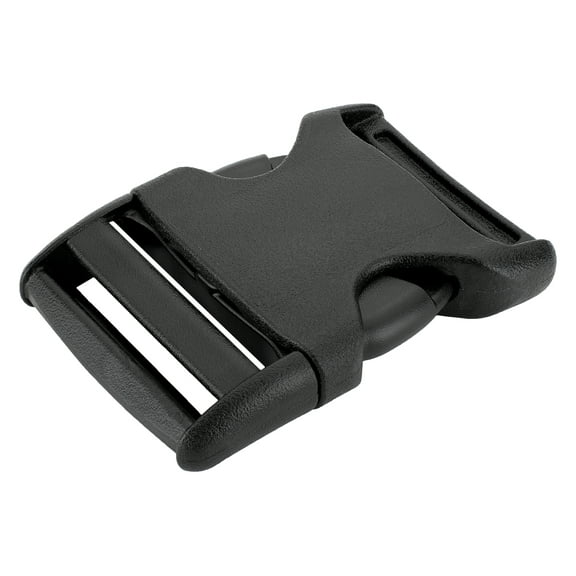 25 - 1 1/2 inch YKK Flat Heavy Duty Single Adjustable Side Release Plastic Buckles
