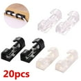 thumbnail image 1 of 5/20PCS Cable Organizer Clips Cable Management Desktop & Workstation Wire Manager Cord Holder USB Charging Data Line Winder White-5PCS, 1 of 5
