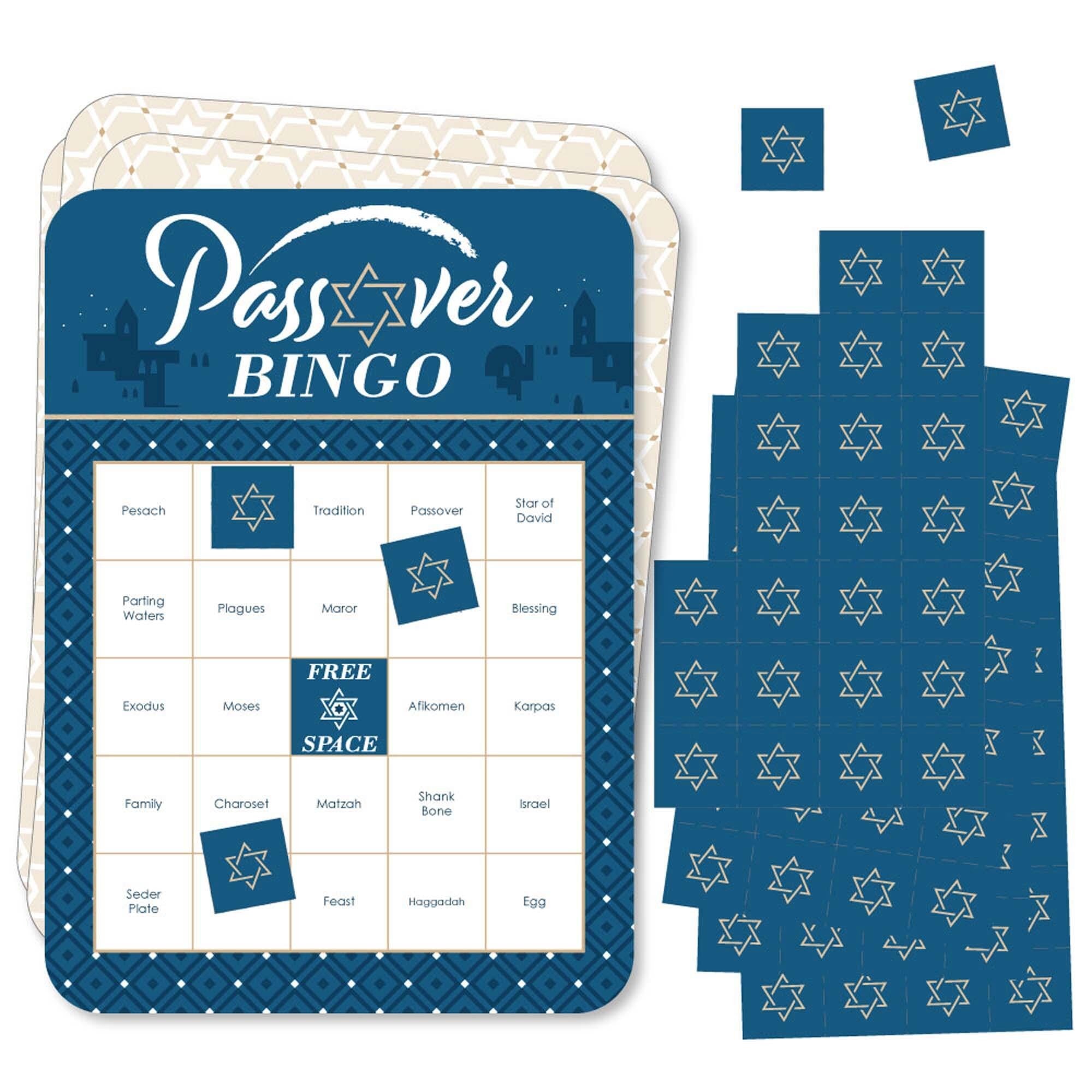 Big Dot of Happiness Happy Passover - Bingo Cards and Markers - Pesach  Party Bingo Game - Set of 18 - Walmart.com