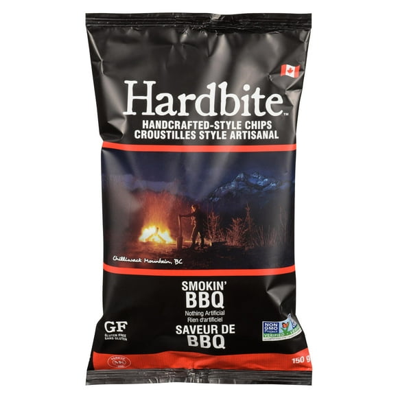 Croustilles cuites à la marmite à saveur de barbecue de Hardbite Chips 150 g