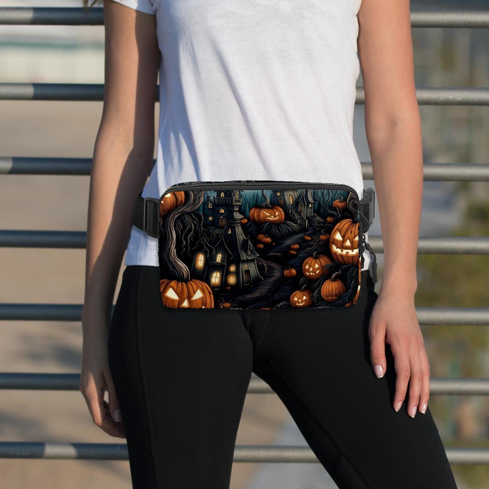 Halloween Lightweight Adjustable Running Belt with Extension Strap for Unisex - Fanny Pack Waist Bag for Fitness and Exercise