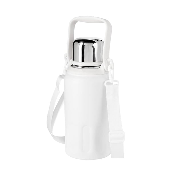 Termo de acero con base de silicón antideslizante-lank blanco 9.5 x 20.5