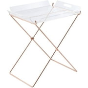 ACME Cercie Tray Table, Clear Acrylic and Copper