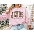 thumbnail image 4 of Christian Jesus Sweatshirt, Cheetah Print Bible Verse Tshirt, Trendy Faith Apparel Gift, Jesus Loves You, The Way The Truth The Life, 4 of 6