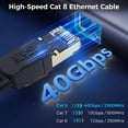 thumbnail image 2 of Cable Ethernet CABNEER Cat 8 de 100 pies, 40 Gbps, 2000 Mhz, blindado, 2 of 7