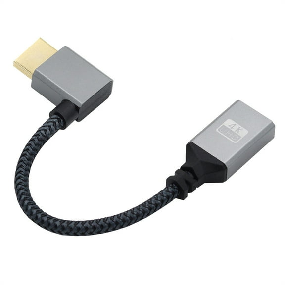 FVH HDMI 1.4 Type A Male to A Female Extension Cable Left Angled 90 Degree Support HDTV 4K 60hz 3D