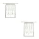 thumbnail image 3 of Ounissouiy bordado Tie-Up Roman Shades Top Sheer Balcón Ventana Cortina Drape Valance Panels blanco 60x120cm 2piezas Ounissouiy CBP074248, 3 of 5