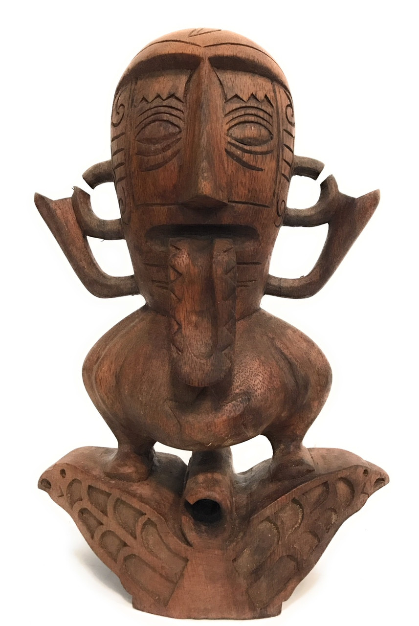 Marquesian Island Tiki 12" - Museum Replica Poynesian Art | #lbj30025 - image 1 of 1