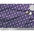 thumbnail image 2 of Soimoi Purple Heavy Canvas Fabric Crystals Floral Print Sewing Fabric Yard 58 Inch Wide, 2 of 3
