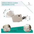 thumbnail image 3 of Odelia Swivel Glider Rocker Recliner by Naomi Home-Color:White Down,Fabric:Microfiber, 3 of 3