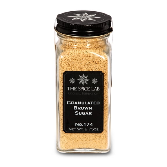 The Spice Lab Granulated Brown Sugar - All Natural Kosher Non GMO Gluten Free Sugar - French Jar - 5174