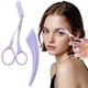 thumbnail image 1 of Tijeras para recortar cejas con peine para cejas, peine para principiantes, herramienta de seguridad para recortar cejas en forma de media luna, piezas para dar forma a las cejas., 1 of 6