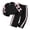 GSET134-Black, variant on xaweyi Toddler Girls Casual Two Piece Outfit Butterfly Tie Sweatshirt Paired with Long Sleeve Trousers Size 2-3 Years