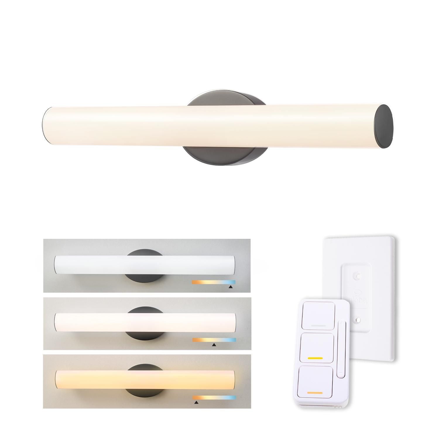 AmbianceSelectMC applique murale couleur ajustable noir de 24 po à DEL intégrée avec diffuseur en acrylique givré et télécommande murale avec gradateur, 91005759